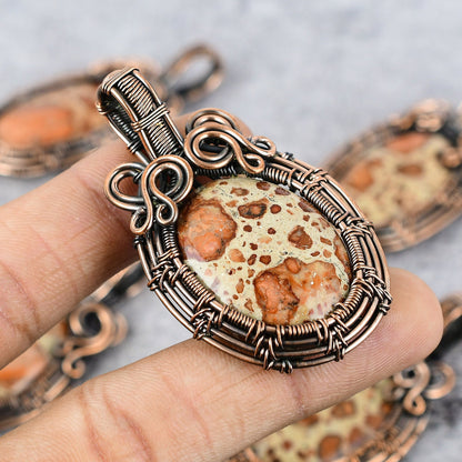 Brown Asteroid Jasper Gemstone Pendant