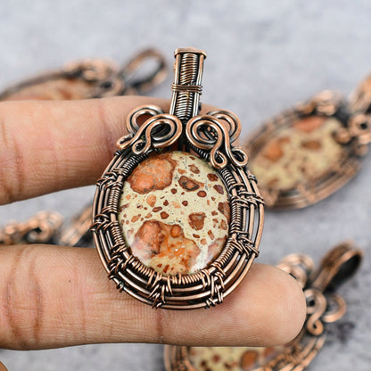 Brown Asteroid Jasper Gemstone Pendant