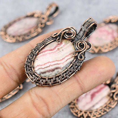 Pink Rhodochrosite Gemstone Pendant