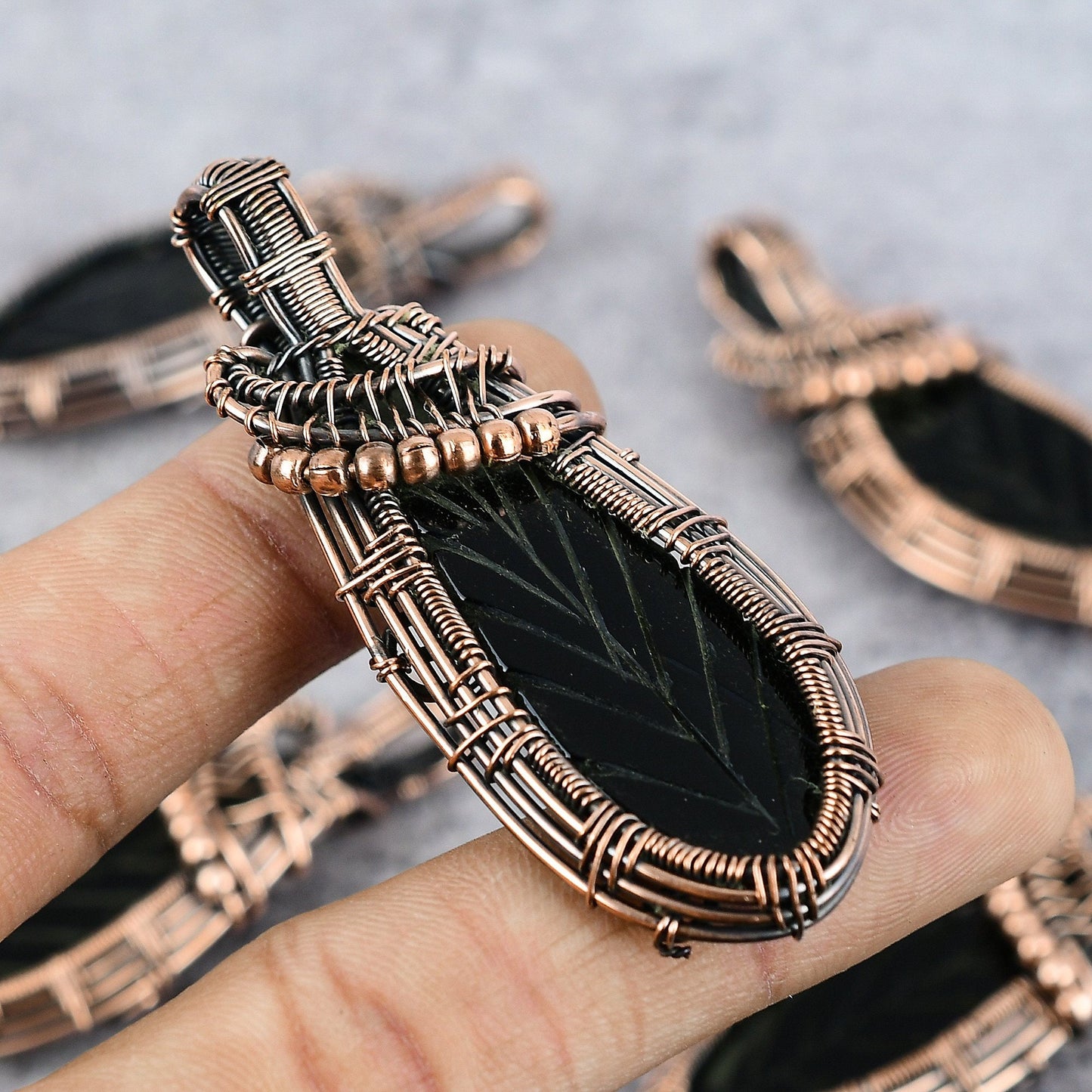 Black Onyx Gemstone Pendant
