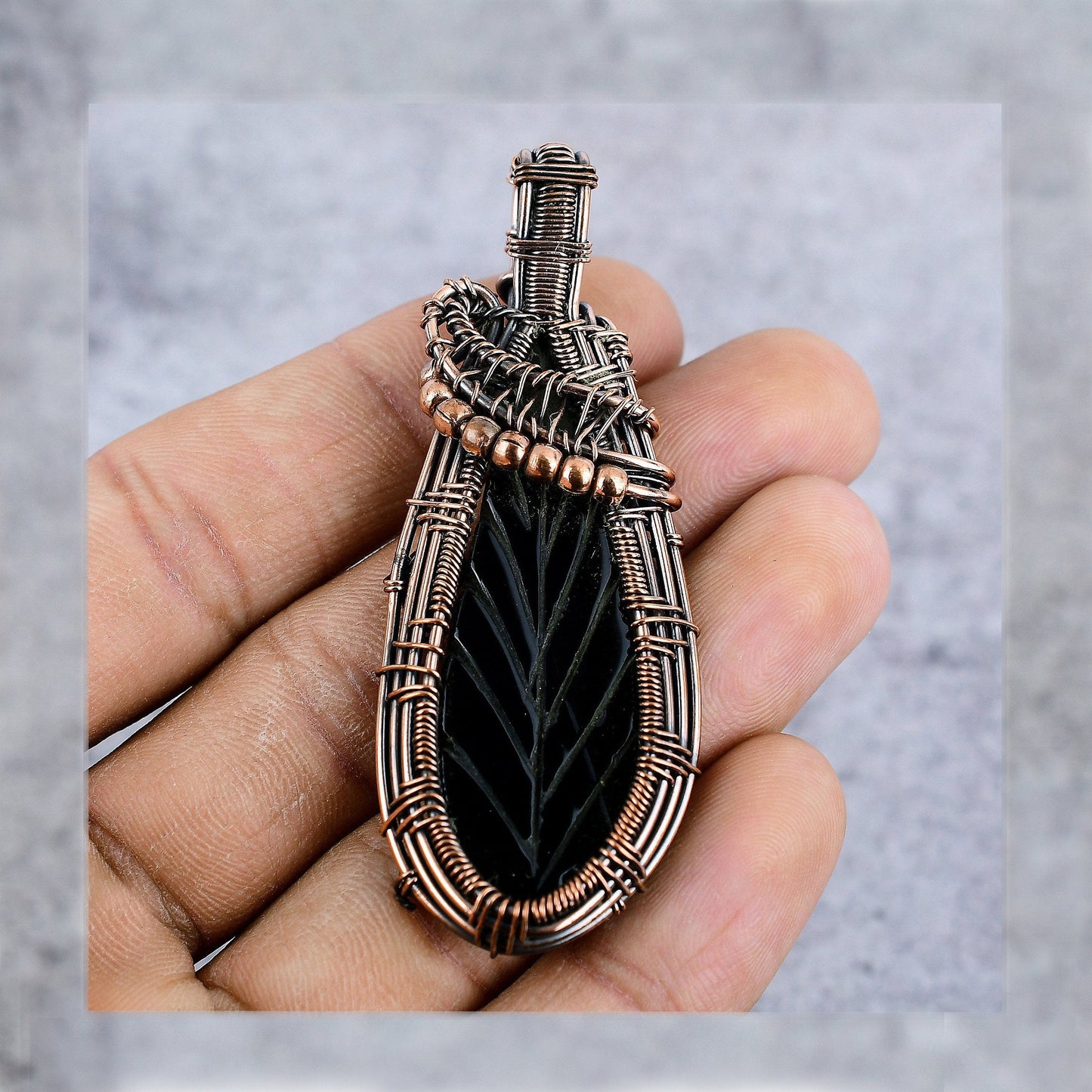 Black Onyx Gemstone Pendant