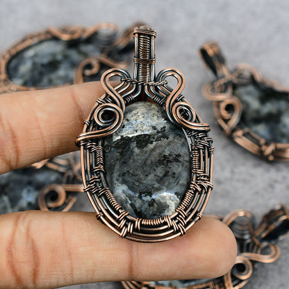 Gray Larvikite Gemstone Pendant