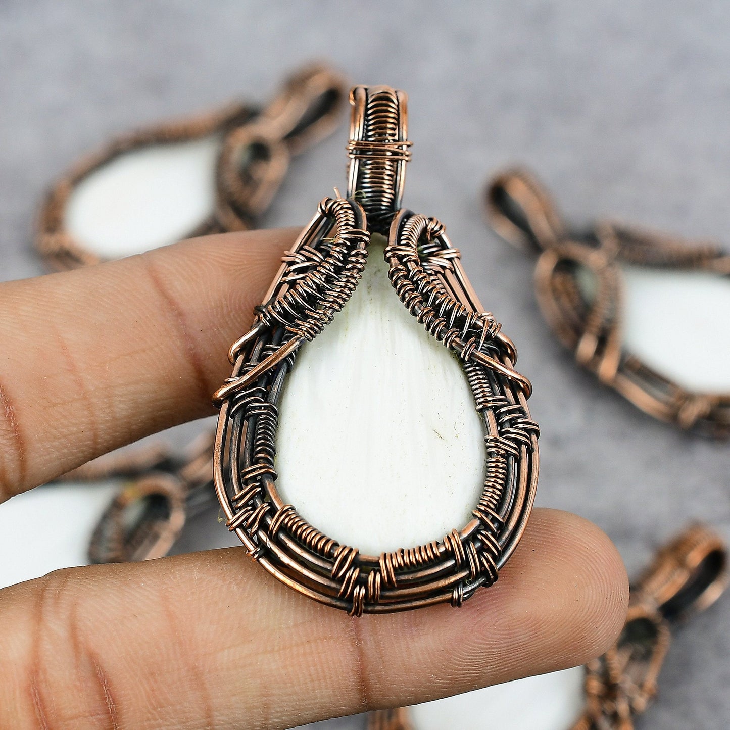 White Scolecite Gemstone Pendant