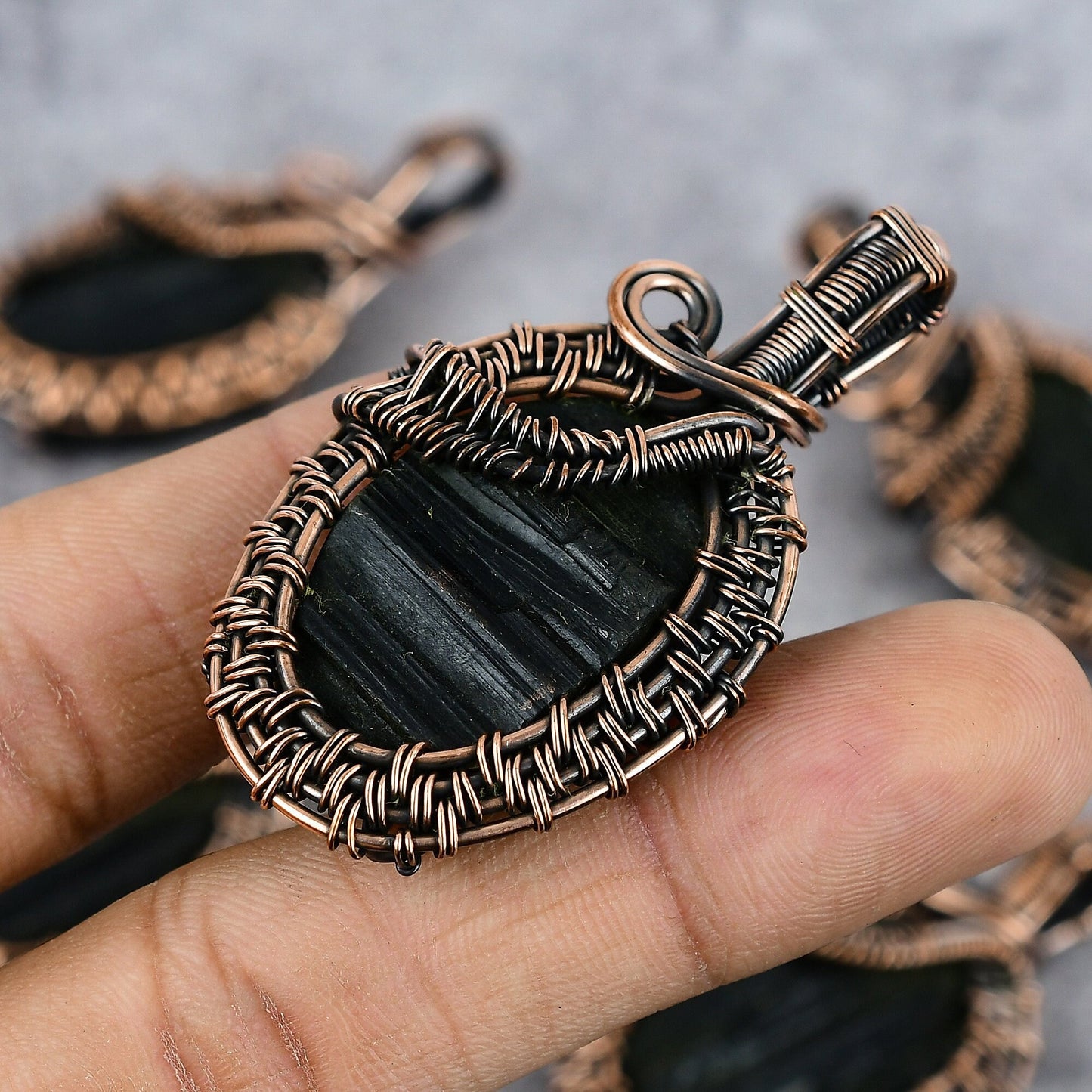 Black Tourmaline Gemstone Pendant