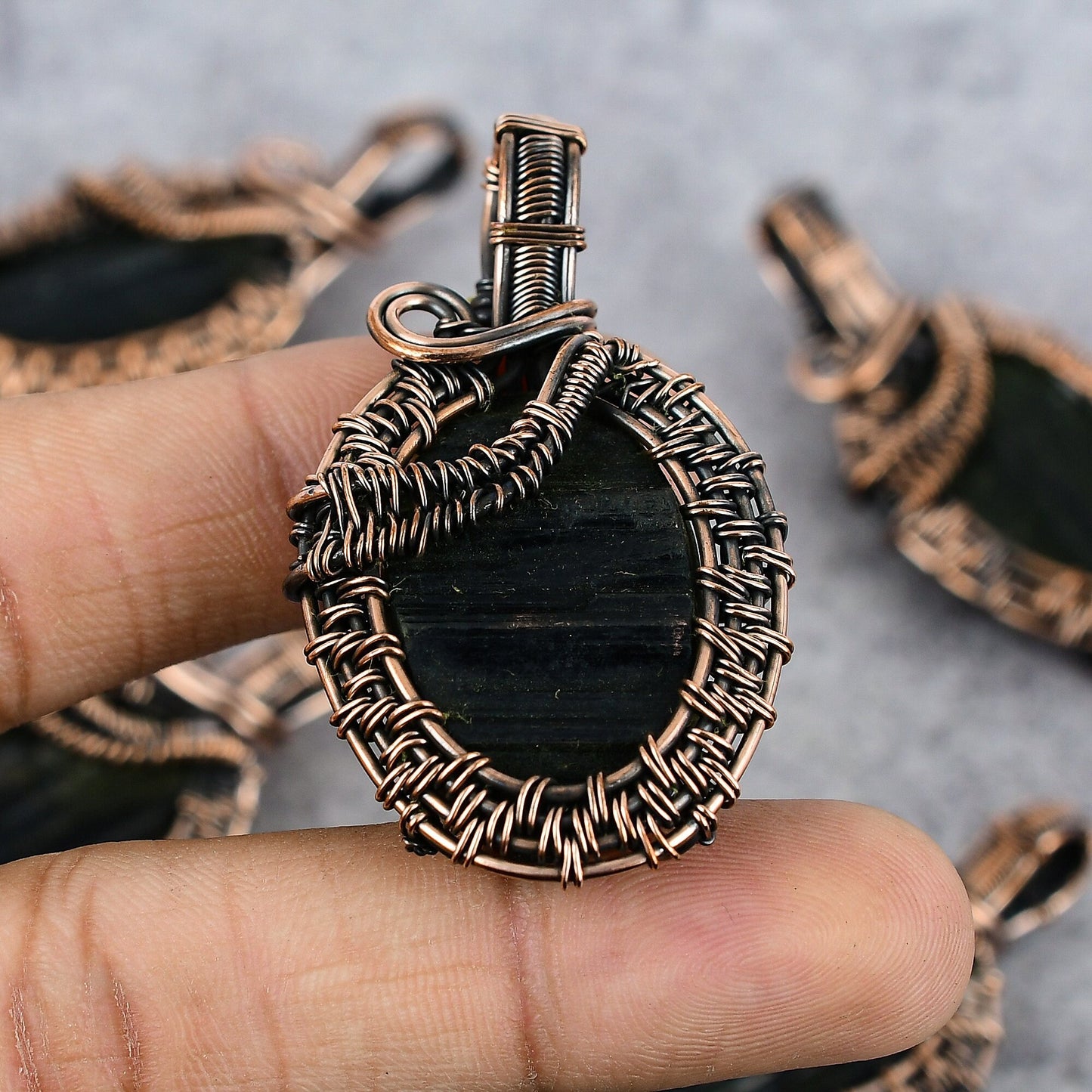 Black Tourmaline Gemstone Pendant