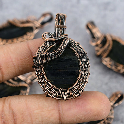 Black Tourmaline Gemstone Pendant