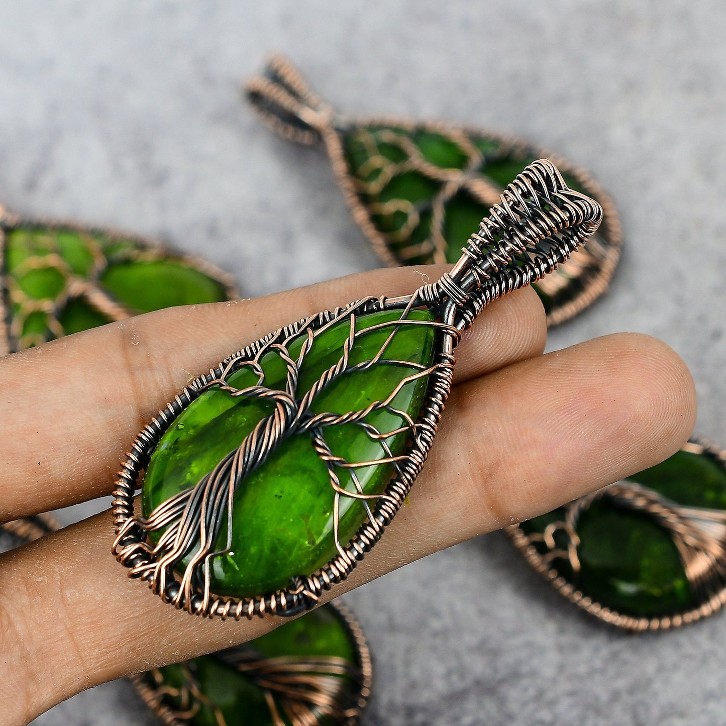 Green Labradorite Gemstone Pendant