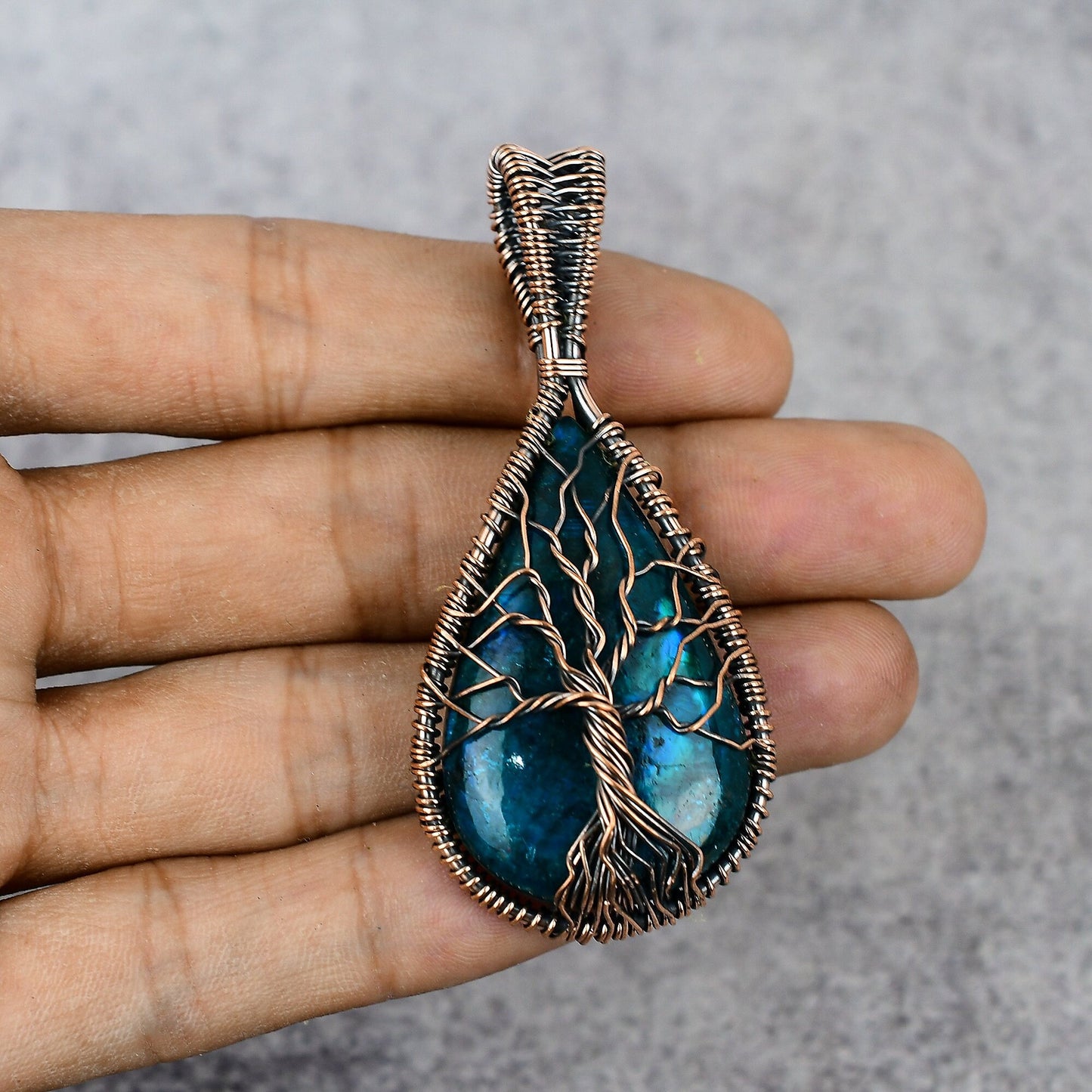 Blue Labradorite Gemstone Pendant