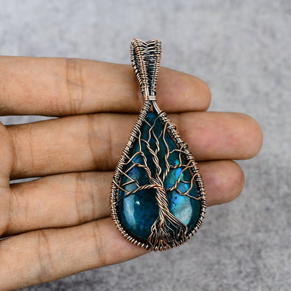 Blue Labradorite Gemstone Pendant