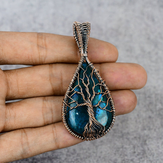 Blue Labradorite Gemstone Pendant