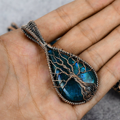 Blue Labradorite Gemstone Pendant