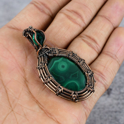 Green Malachite Gemstone Pendant