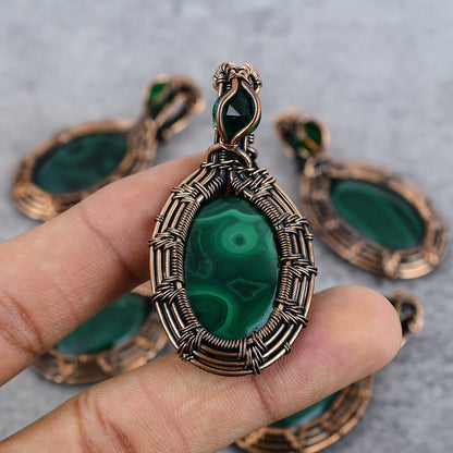 Green Malachite Gemstone Pendant