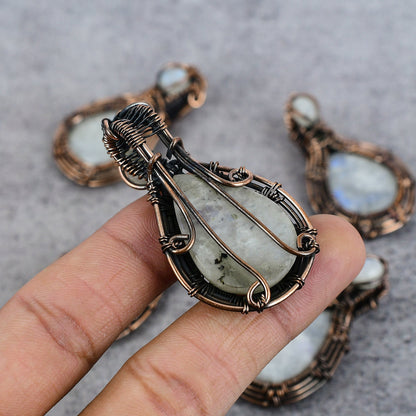 Rainbow Moonstone Gemstone Pendant