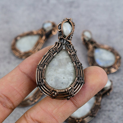 Rainbow Moonstone Gemstone Pendant