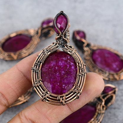 Kashmir Red Ruby Gemstone Pendant