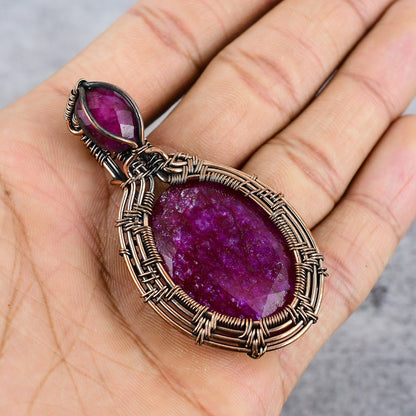 Kashmir Red Ruby Gemstone Pendant
