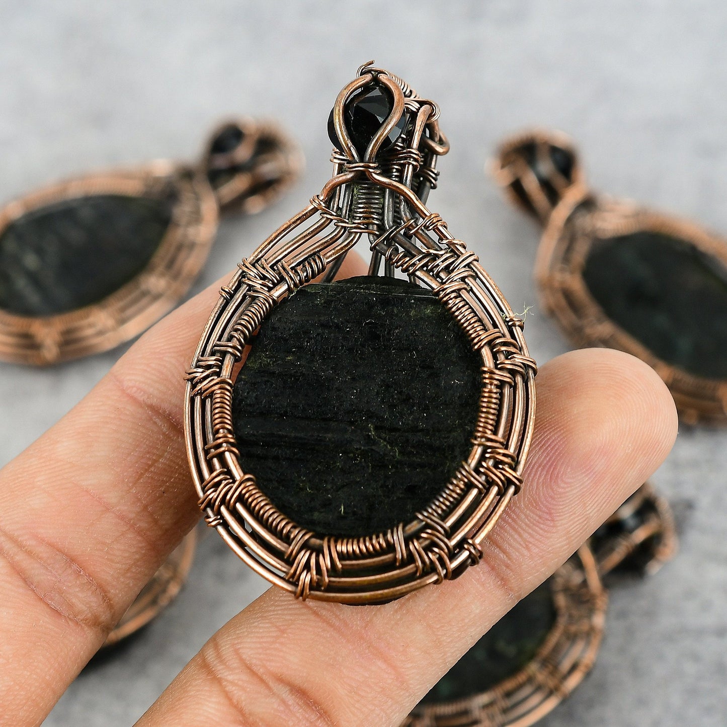 Black Tourmaline Gemstone Pendant