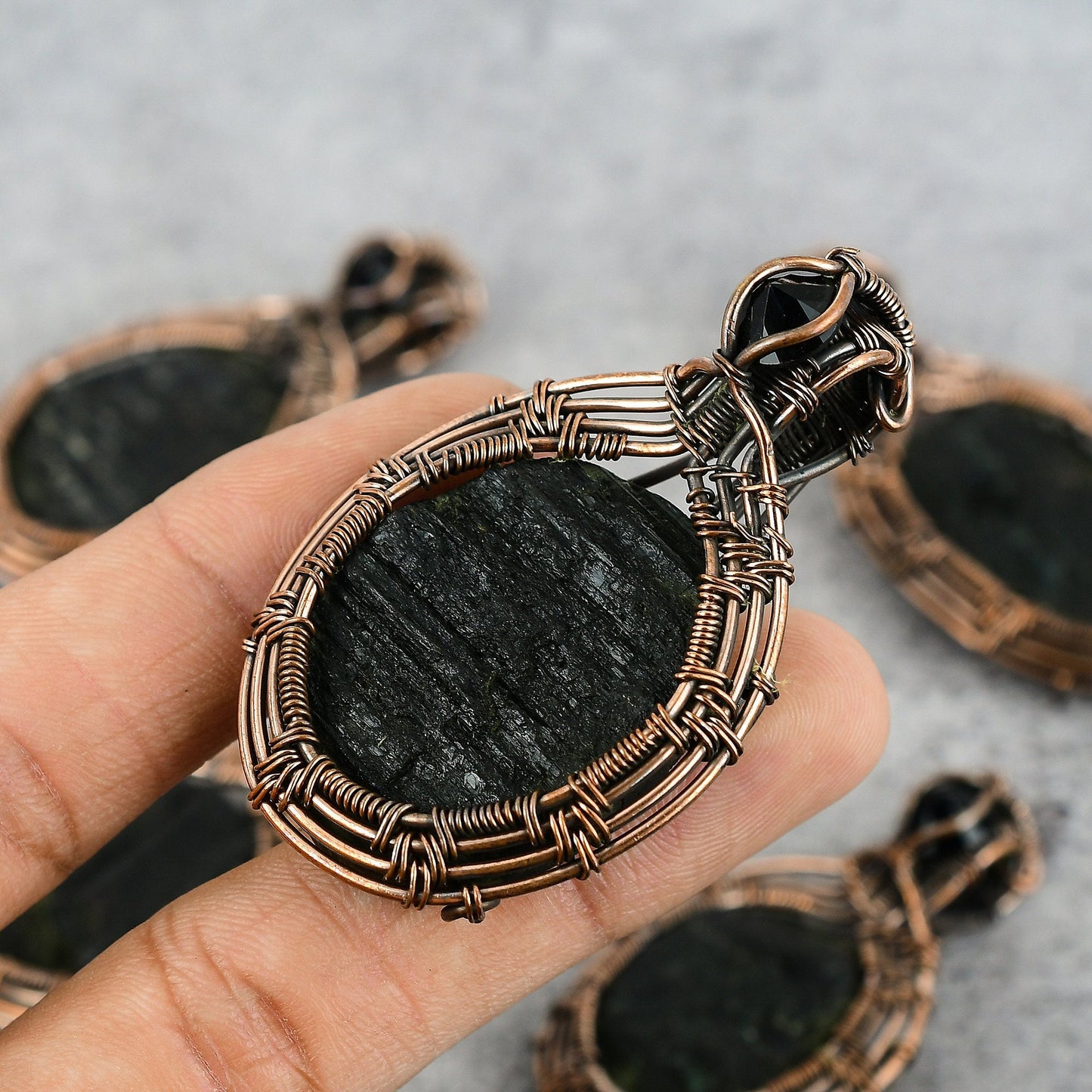 Black Tourmaline Gemstone Pendant