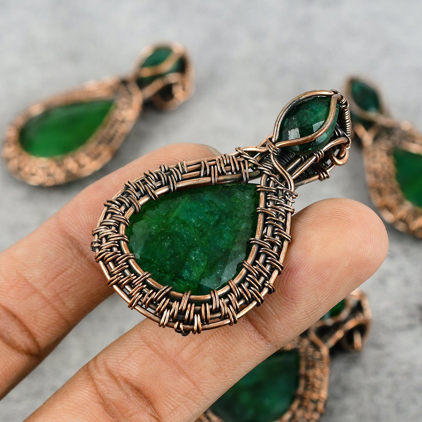 Green Emerald Gemstone Pendant