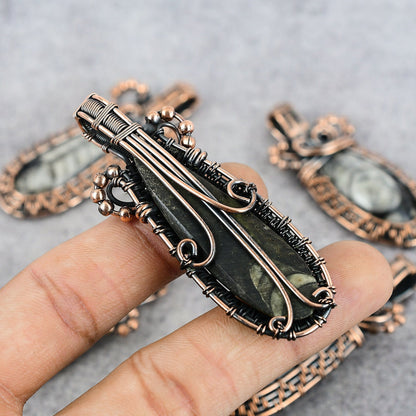 Copper Orthoceras Gemstone Pendant