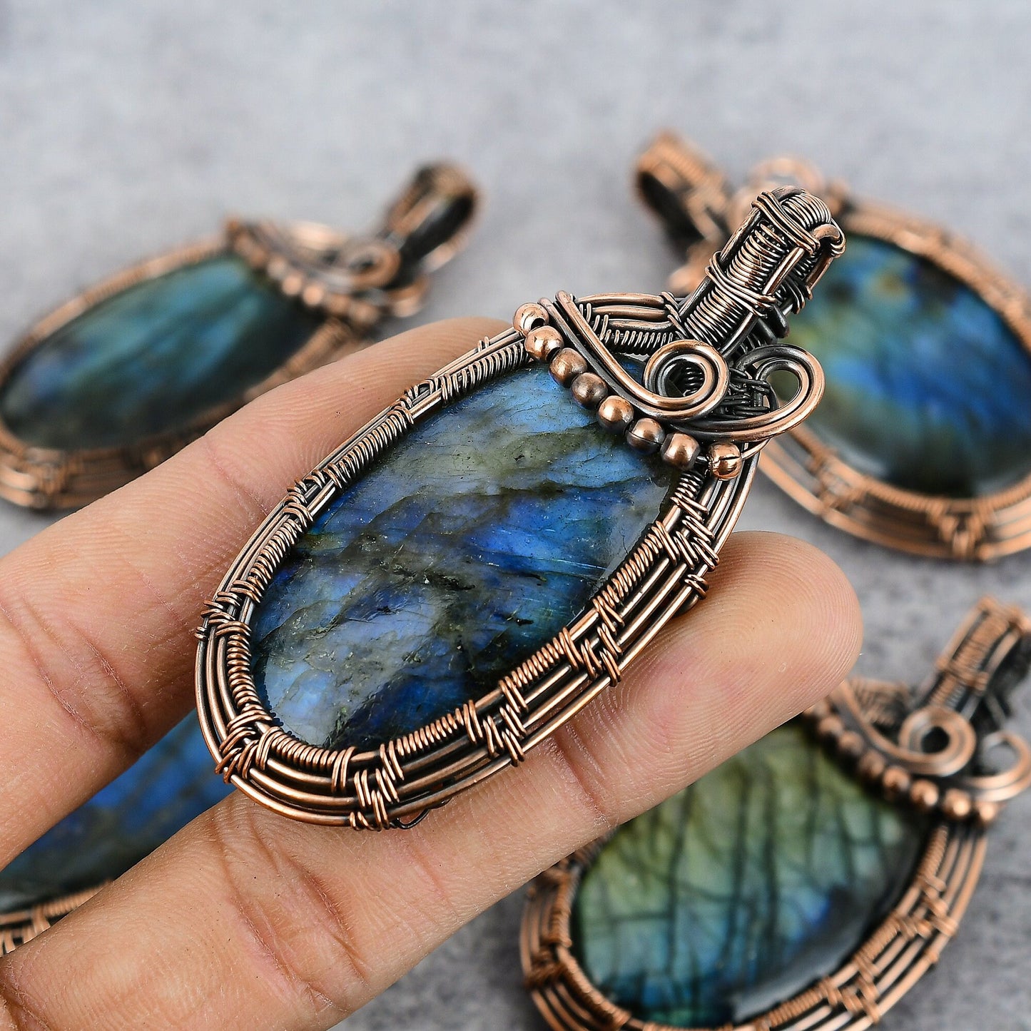 Blue Labradorite Gemstone Pendant