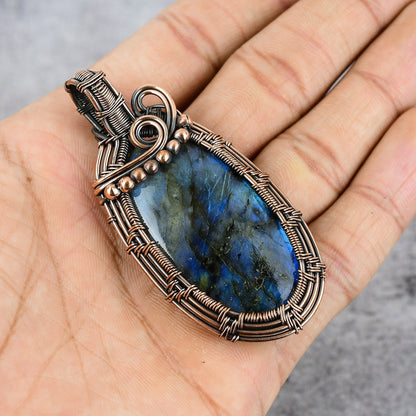 Blue Labradorite Gemstone Pendant