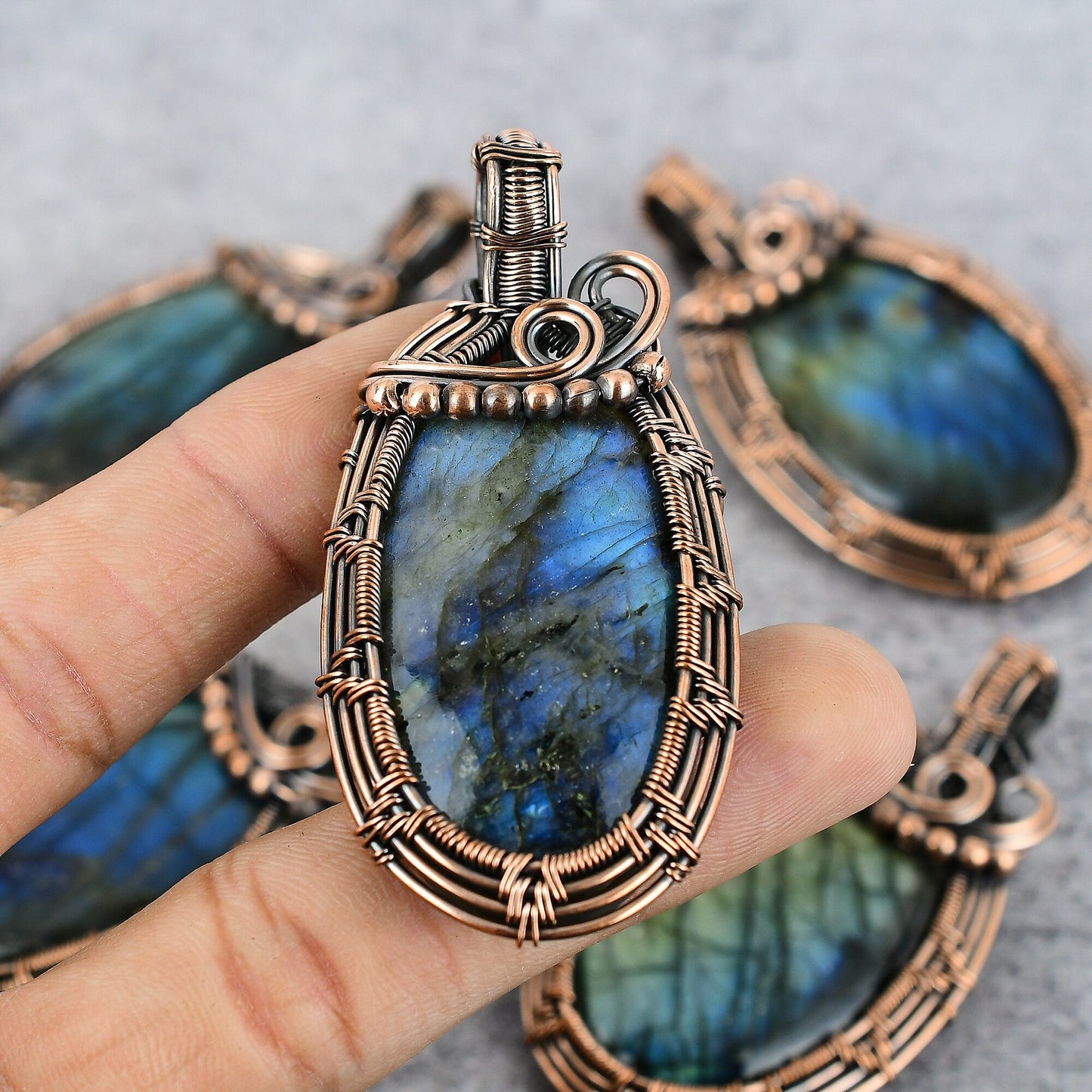 Blue Labradorite Gemstone Pendant