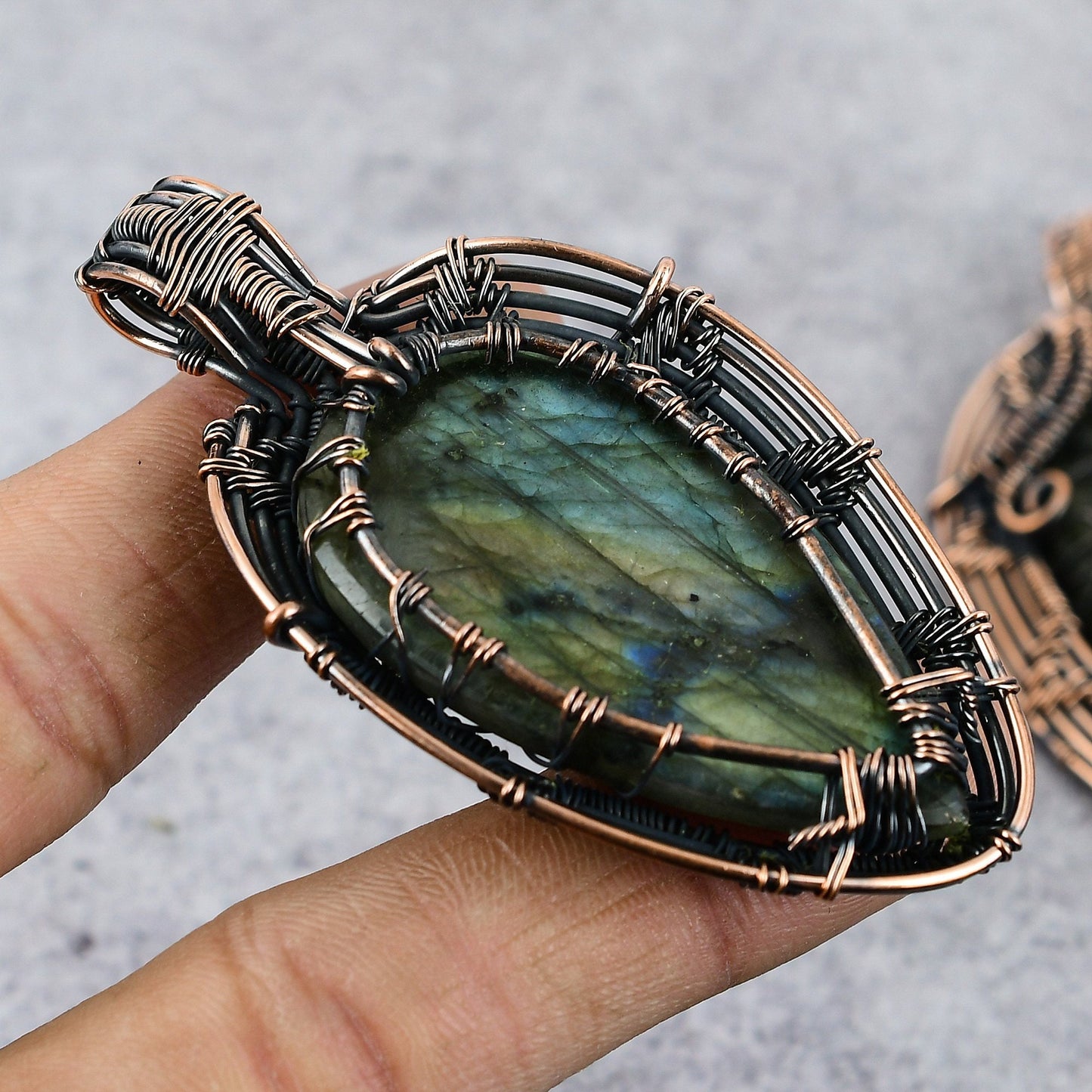 Blue Labradorite Gemstone Pendant