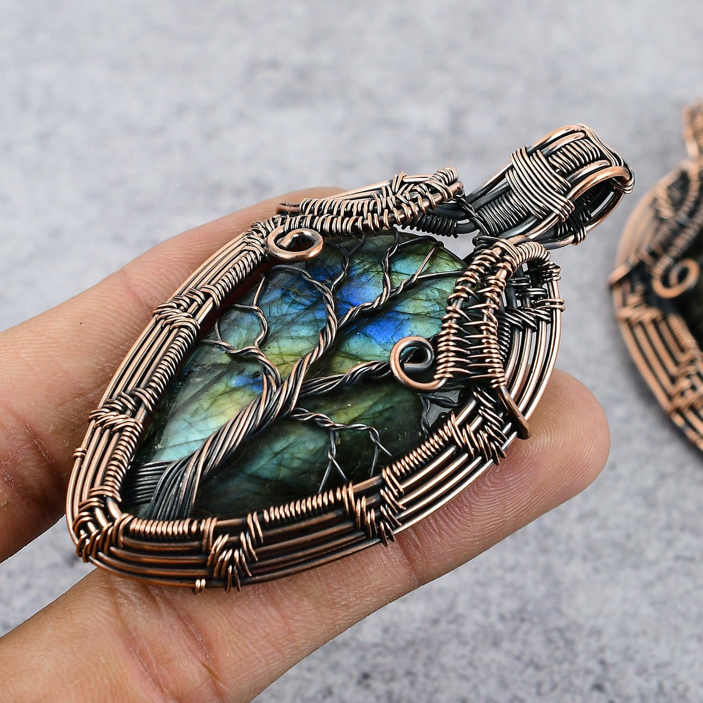 Blue Labradorite Gemstone Pendant