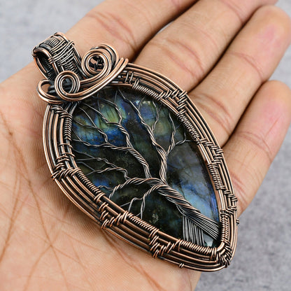 Blue Labradorite Gemstone Pendant