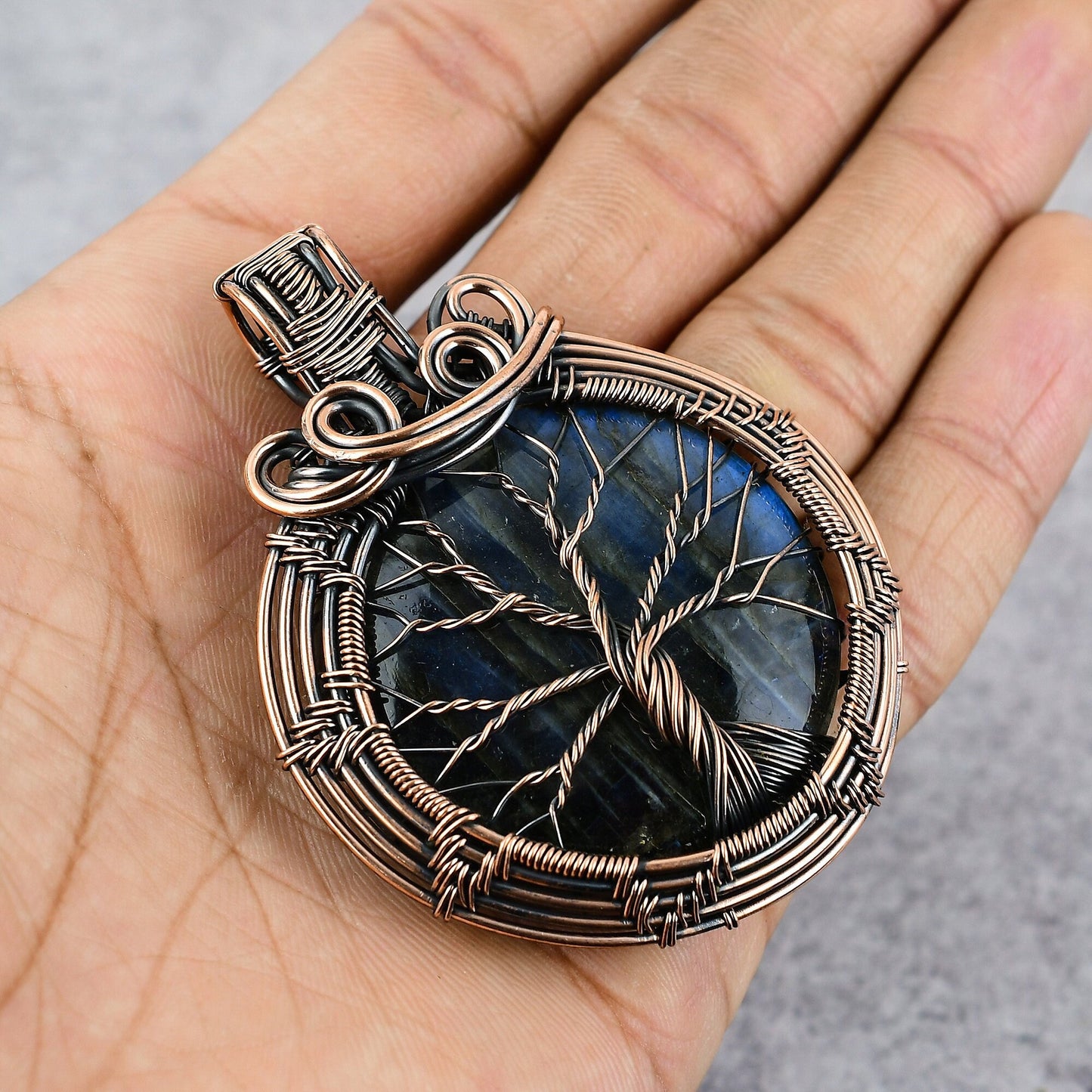 Blue Labradorite Gemstone Pendant