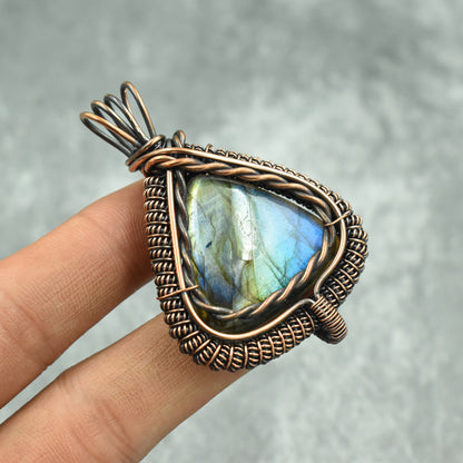 Blue Labradorite Gemstone Pendant