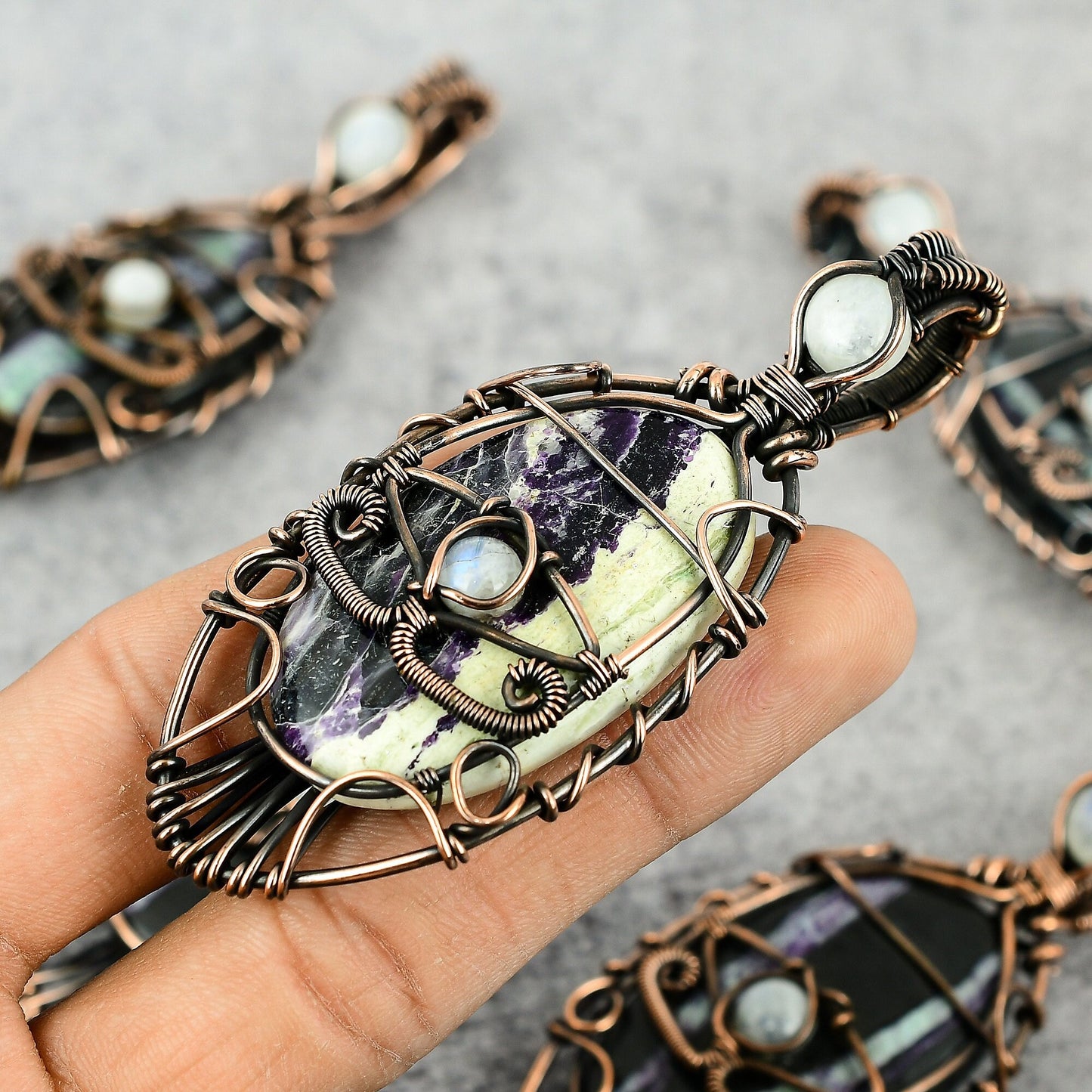 Purple Kammererite Gemstone Pendant
