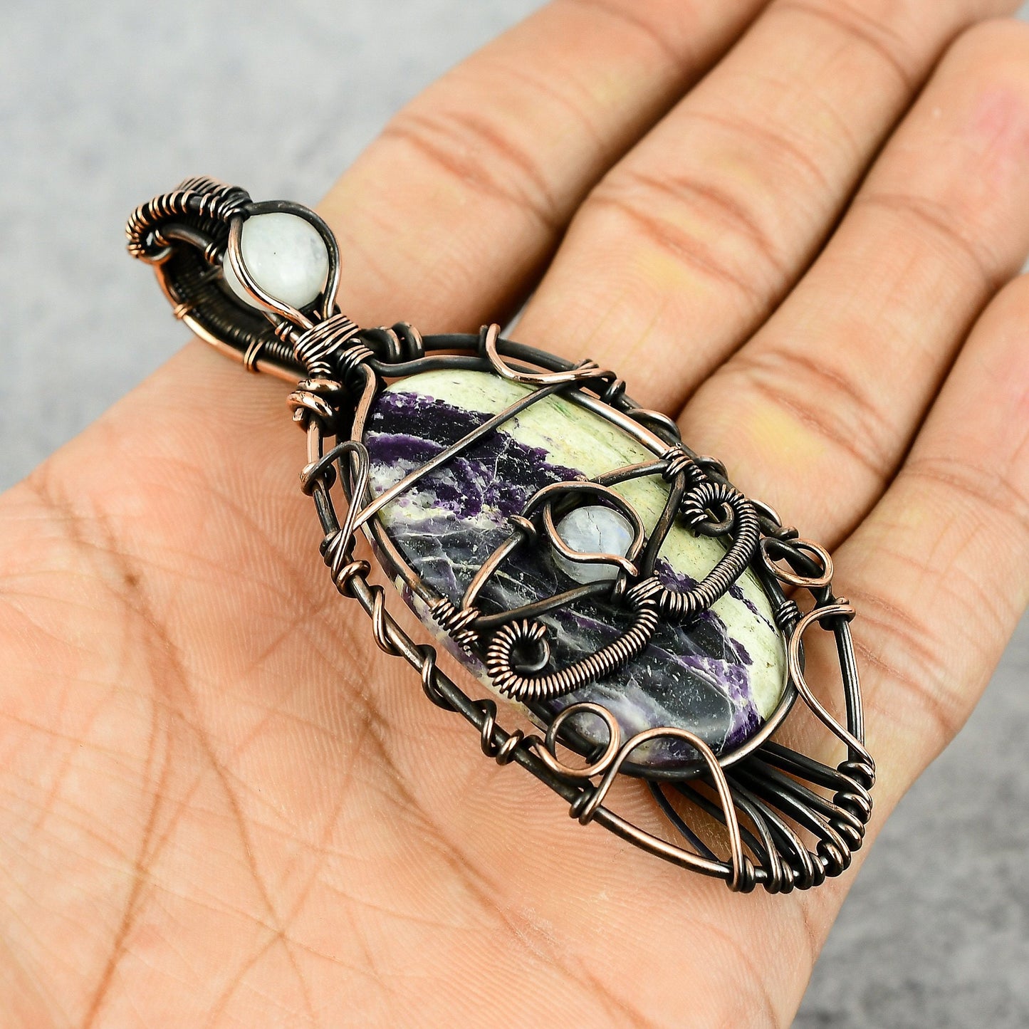 Purple Kammererite Gemstone Pendant