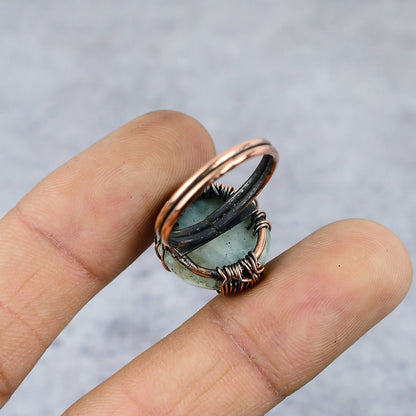 Blue Larimar Gemstone Ring