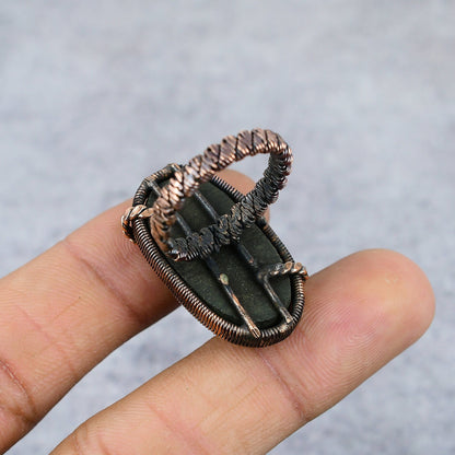 Copper Abalone Gemstone Ring