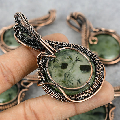 Green Prehnite Gemstone Pendant