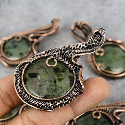 Green Prehnite Gemstone Pendant