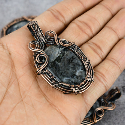 Gray Larvikite Gemstone Pendant