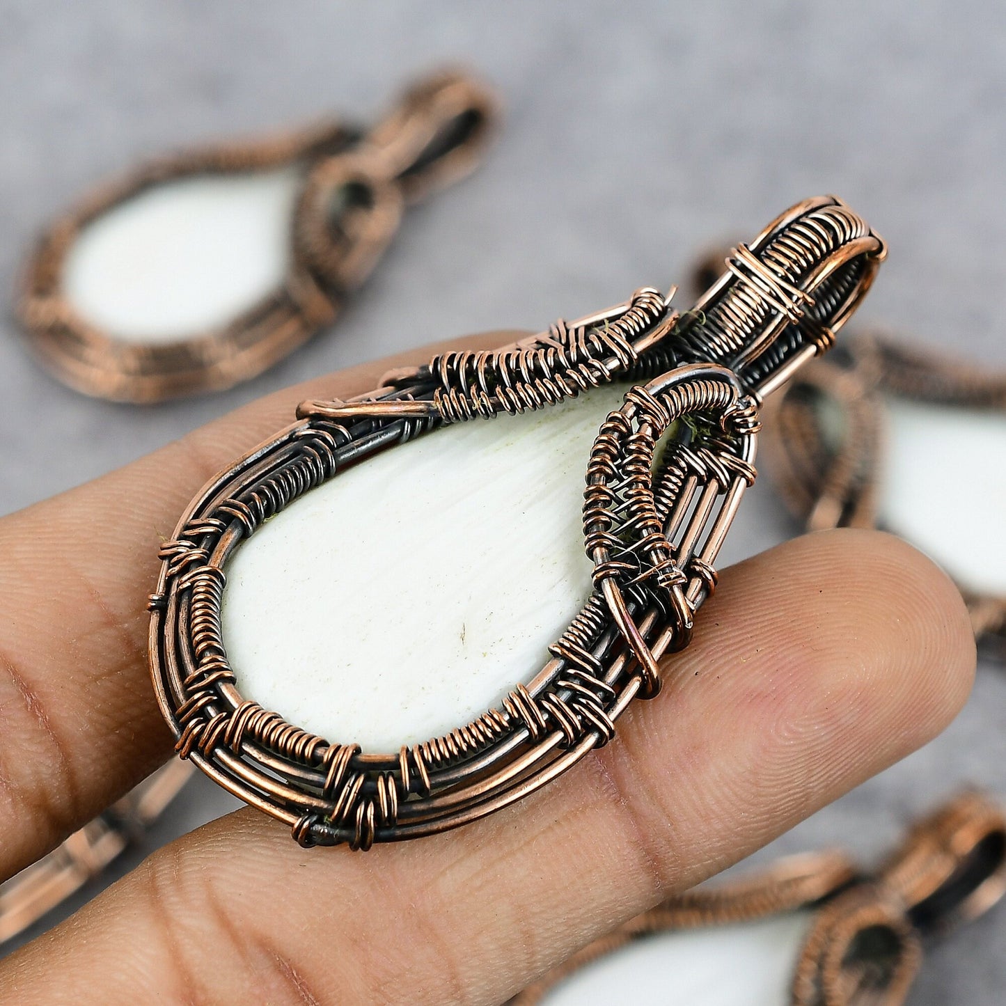 White Scolecite Gemstone Pendant
