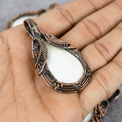 White Scolecite Gemstone Pendant