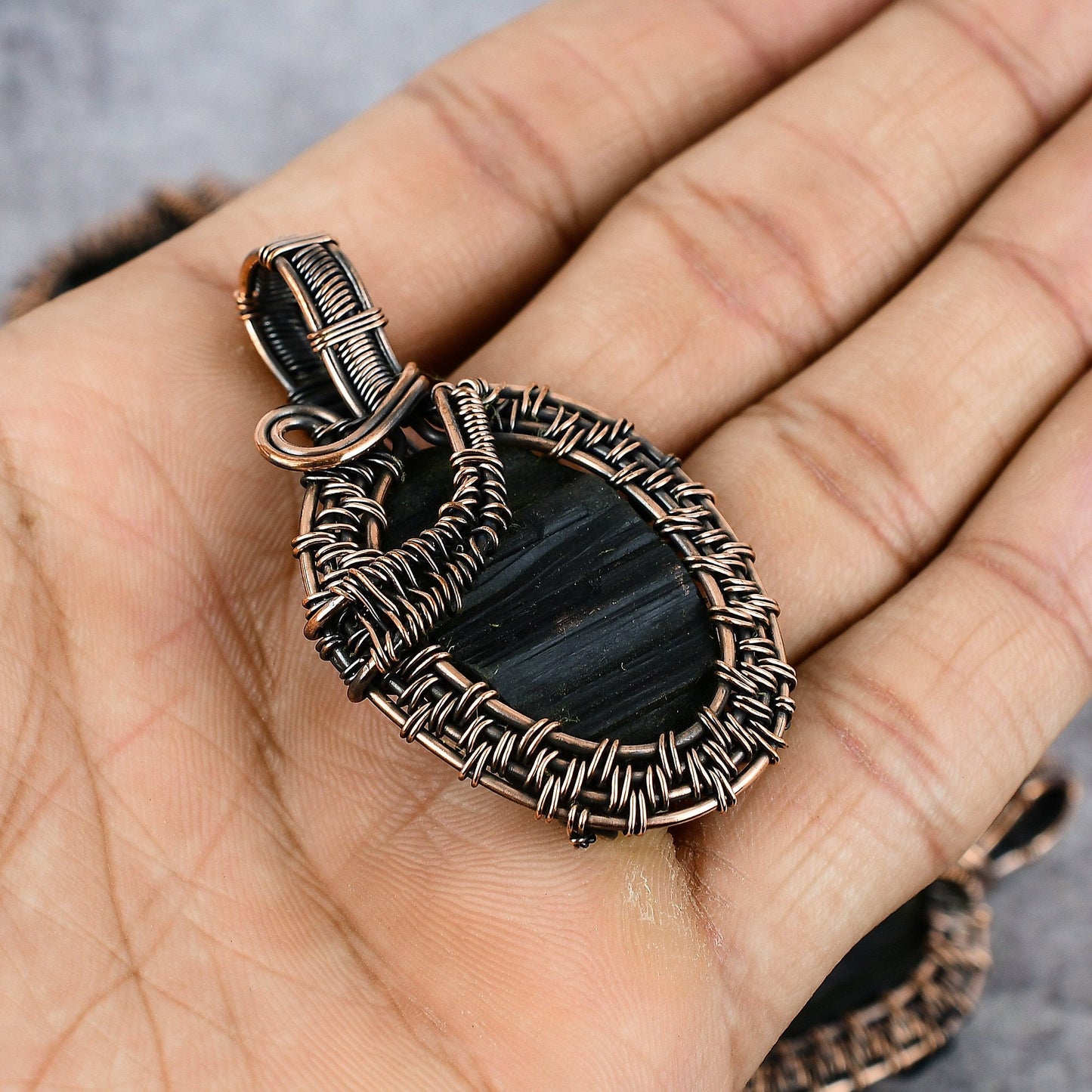 Black Tourmaline Gemstone Pendant