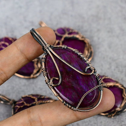 Pink Fire Labradorite Gemstone Pendant