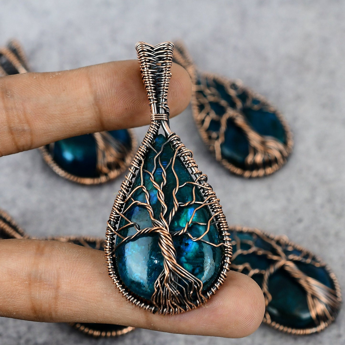 Blue Labradorite Gemstone Pendant