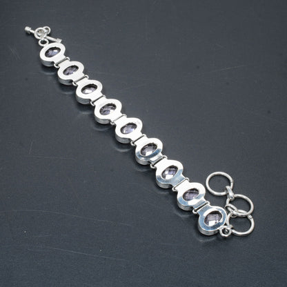 Pink Kunzite Sterling Silver Bracelet