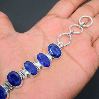 Blue Burmese Sapphire Gemstone Bracelet
