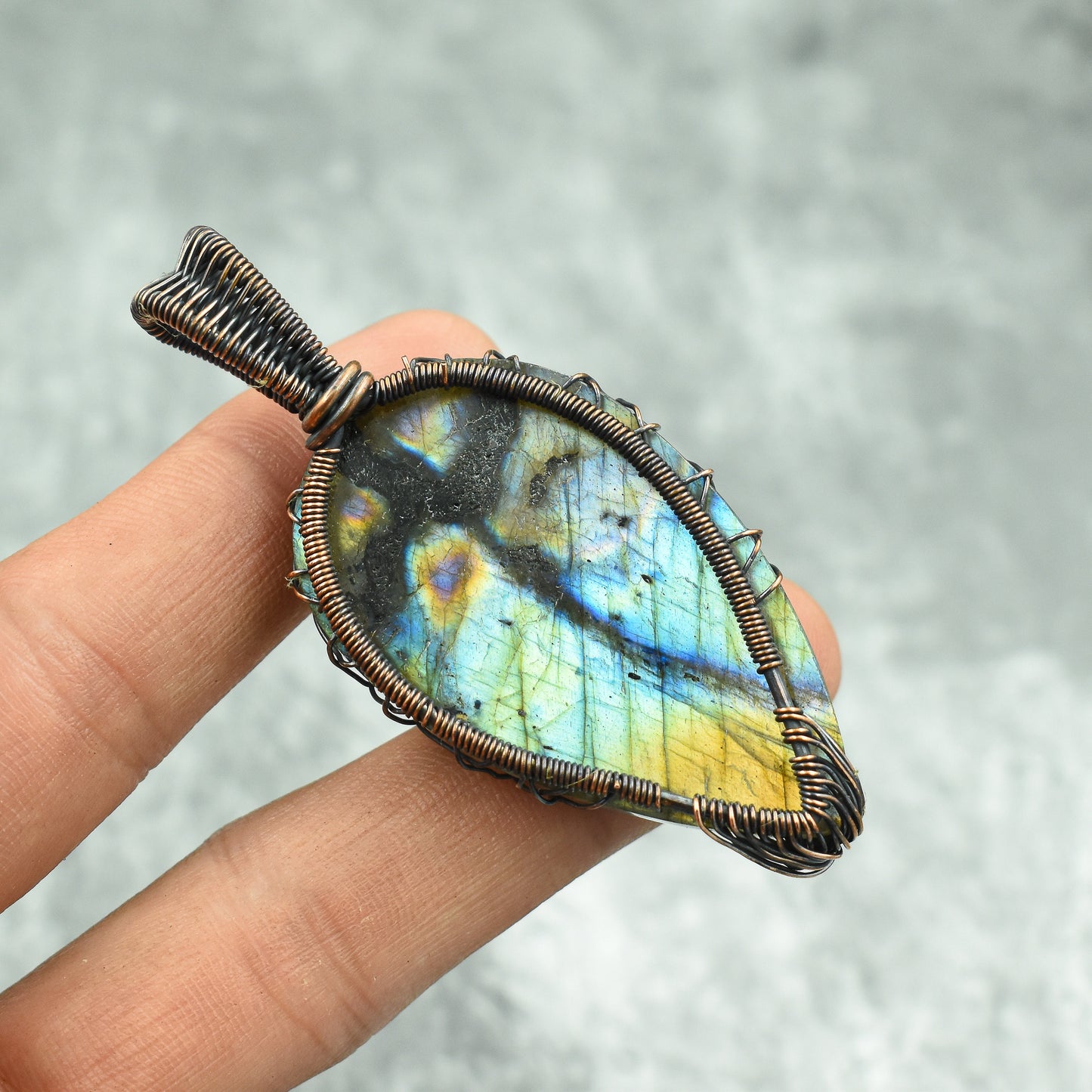 Blue Labradorite Gemstone Pendant