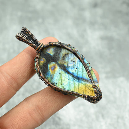 Blue Labradorite Gemstone Pendant