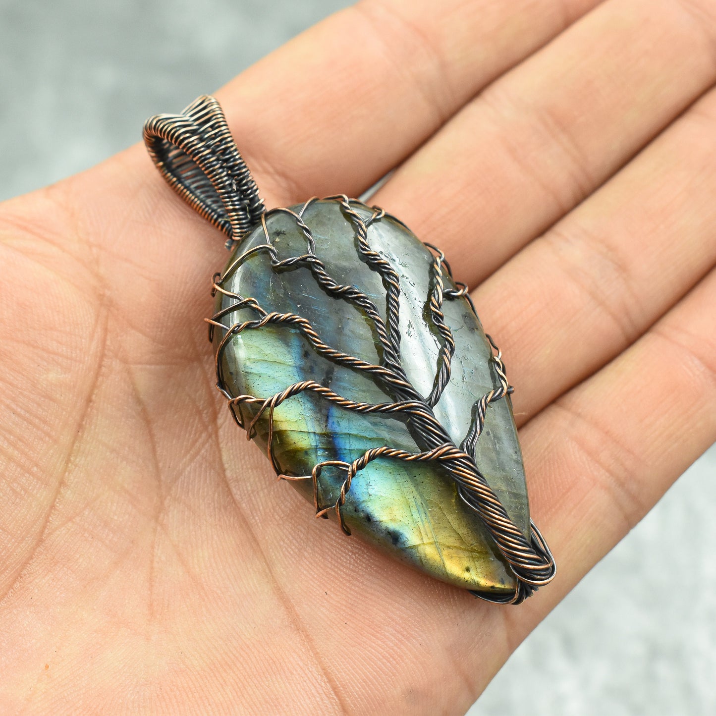 Blue Labradorite Gemstone Pendant